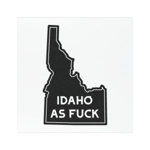 IDAHO AS FUCK Car Magnet – Black