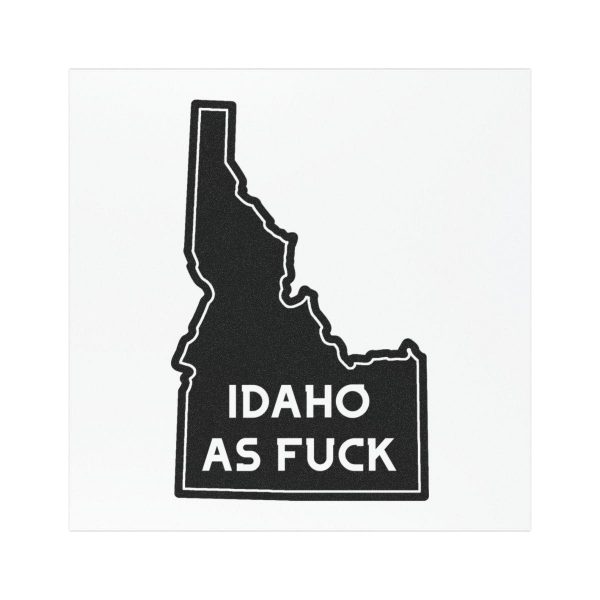 IDAHO AS FUCK Car Magnet – Black
