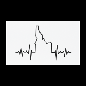 Idaho Pulse Car Magnet – Black