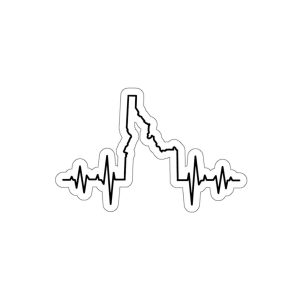 Idaho Pulse Vinyl Stickers - Black